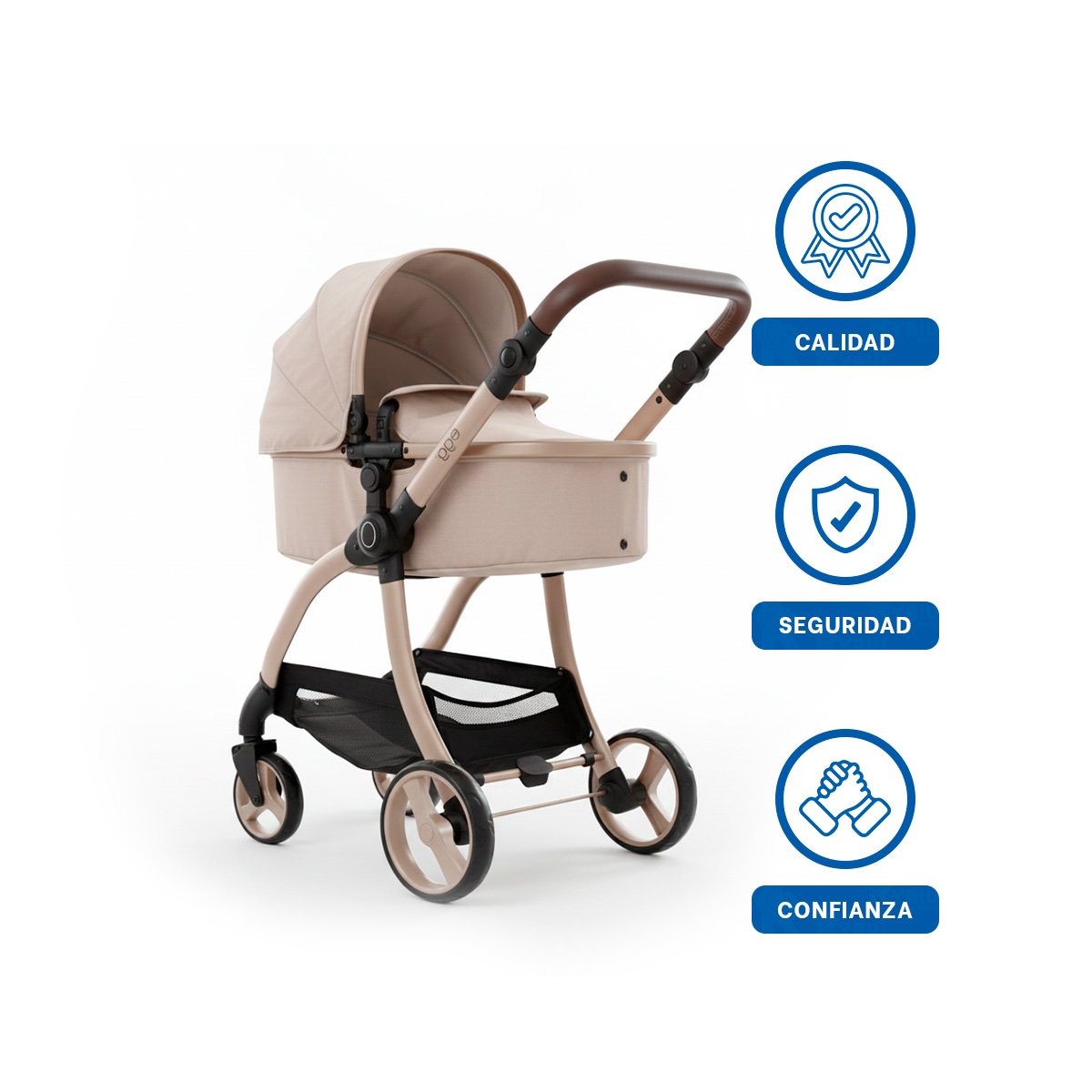 CARRO PARA MUNECA CAPAZO BEIGE 79X48X84CM USO INFANTIL EN JUEGO DIARIO Y+LIGAS REGALO - 3