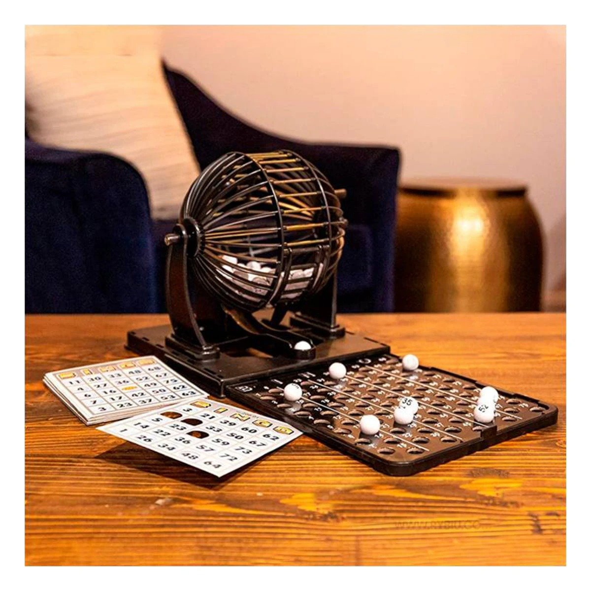 PACK2 ENTRETENIMIENTO FAMILIAR DE BINGO NEO GRANDE PLASTICO Y METAL NEGRO Y+REGALO STICKER - 3