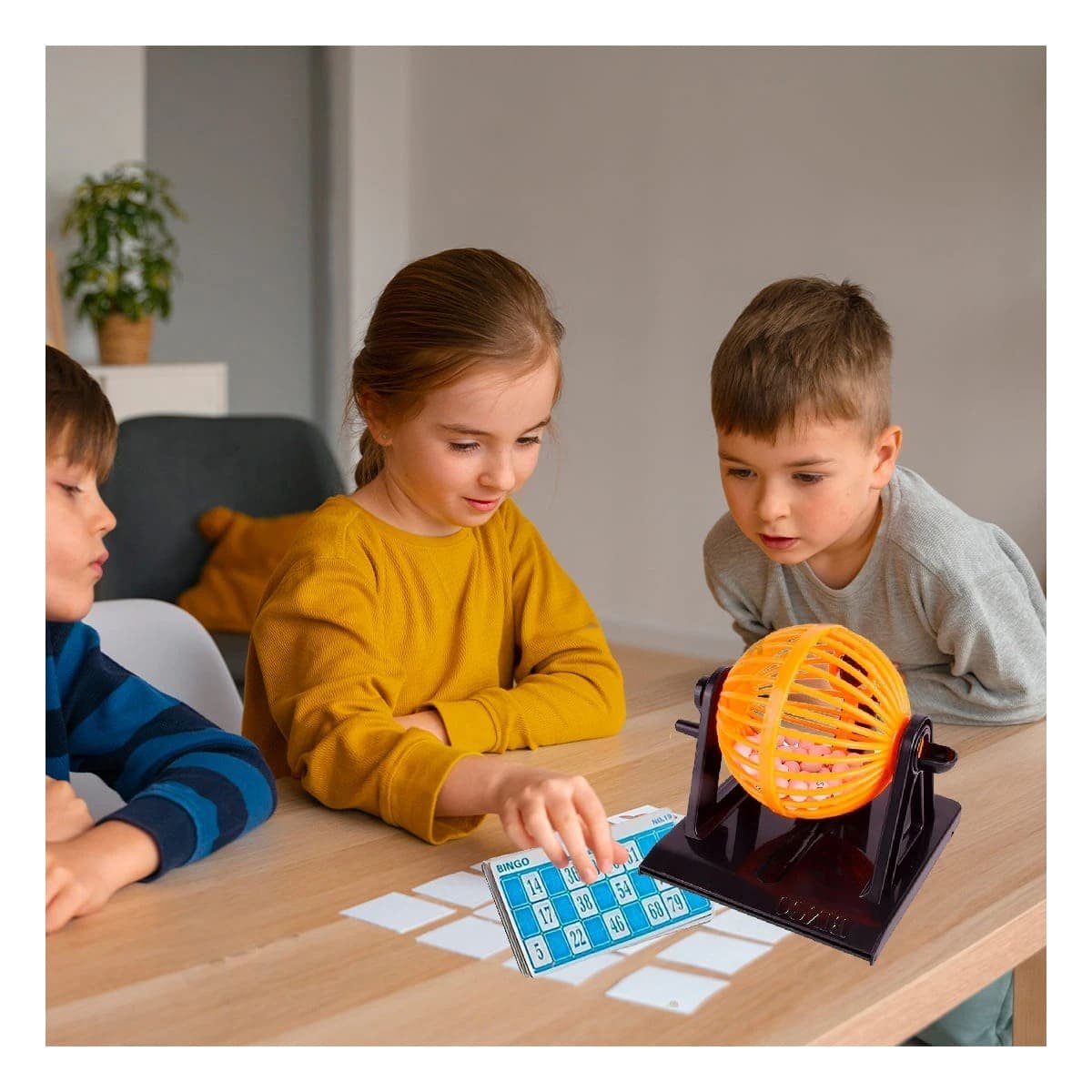 TABLERO CLASICO BINGO LOTTO 90 NUMEROS CON 12 CARTAS ROJO PARA MESA Y+PAPEL REGALO - 2