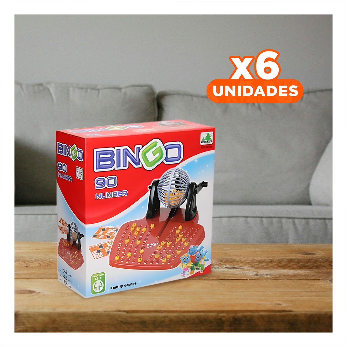 PACK6 DINAMICA COMPLETA 90 NUMEROS Y 48 CARTAS ROJO Y NEGRO PARA USO FAMILIAR Y+REGALO STICKER - 1
