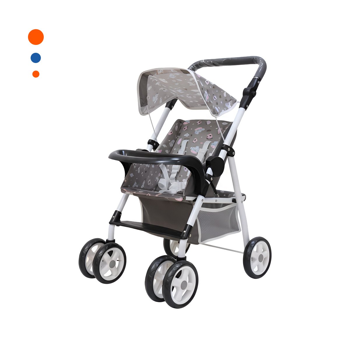 CARRO INFANTIL ORIENTADO AL JUEGO IMAGINATIVO CON NUBES Y GLOBOS 68CM NEGRO Y+PAPEL REGALO - 1