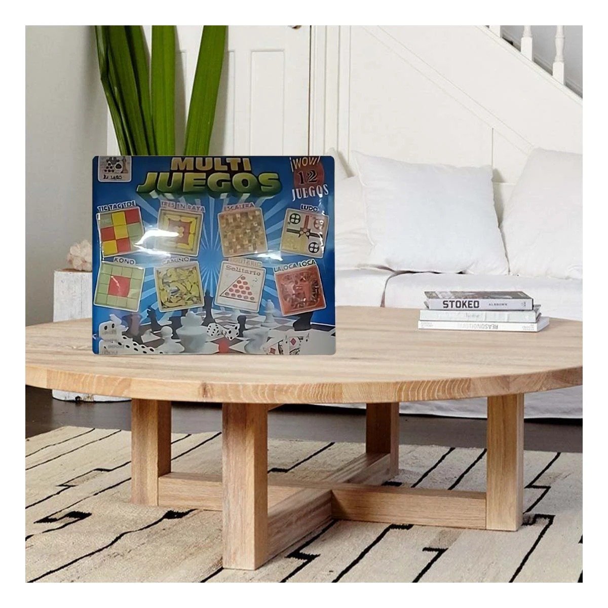 PACK2 TABLERO DE MESA MULTI JUEGOS 12 JUEGOS PARA DIVERSION EN FAMILIA Y+PAPEL REGALO - 2