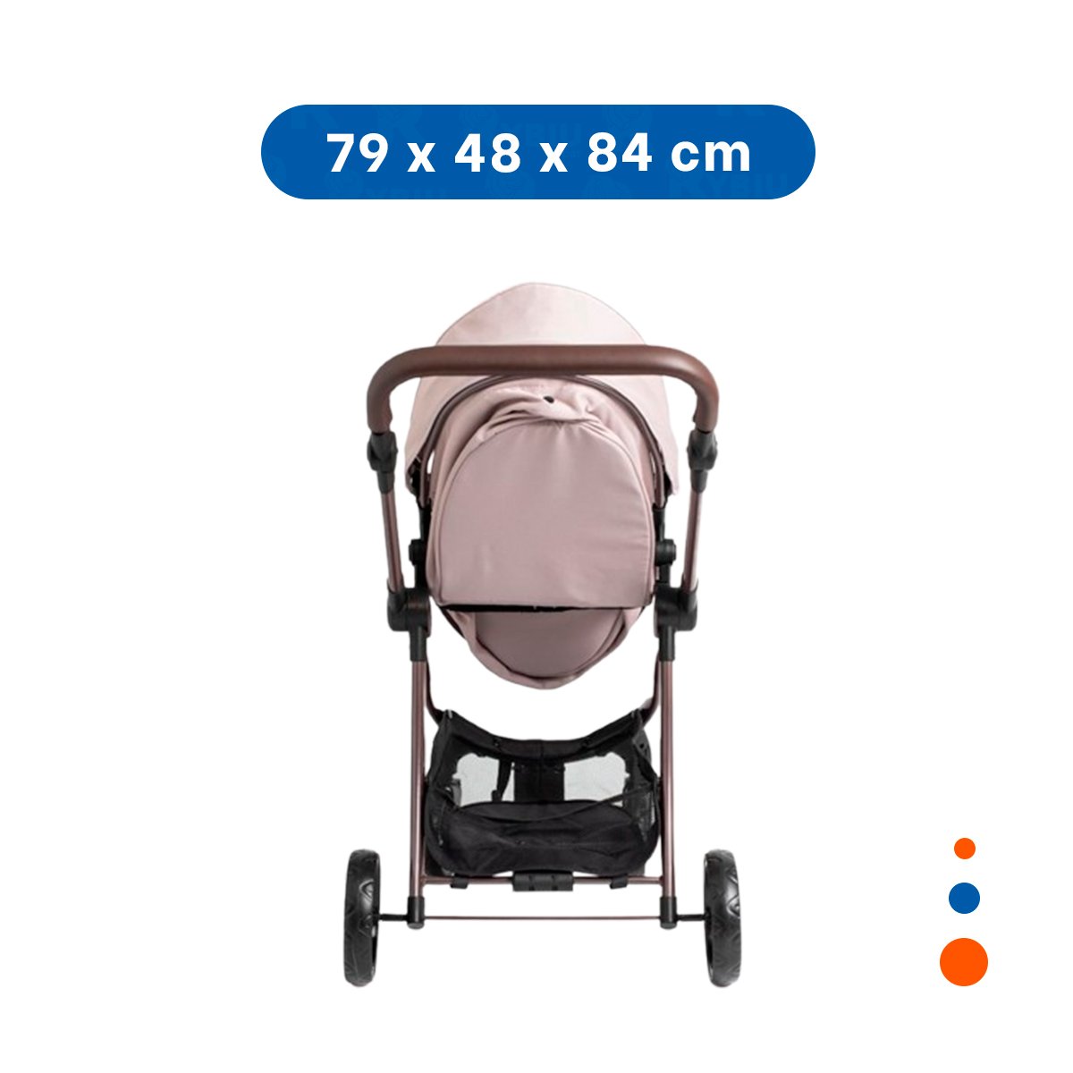 CARRIOLA DE MUNECA CAPAZO VIOLETA CLARO 79X48X84CM CON APARIENCIA SUAVE Y+LIGAS REGALO - 4