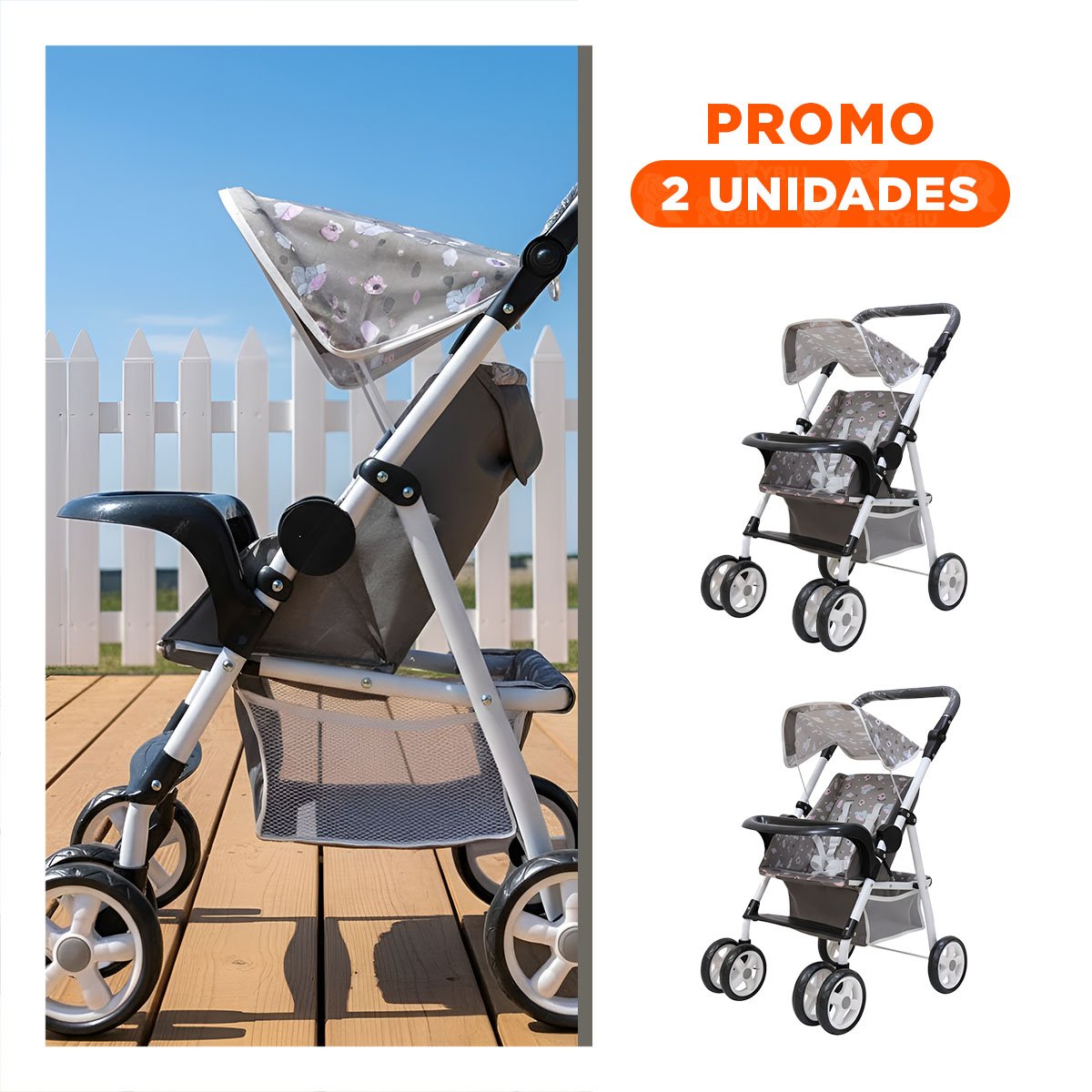 PACK2 JUGUETE INFANTIL PENSADO PARA RUTINAS DE JUEGO DIARIO 68CM NEGRO - 1