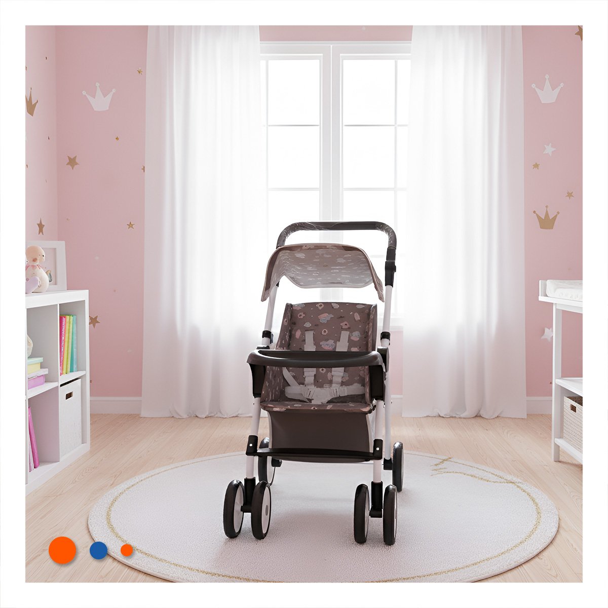CARRO INFANTIL CON ESTILO DECORATIVO PARA RUTINAS DE JUEGO 68CM NEGRO Y+REGALO STICKER - 2