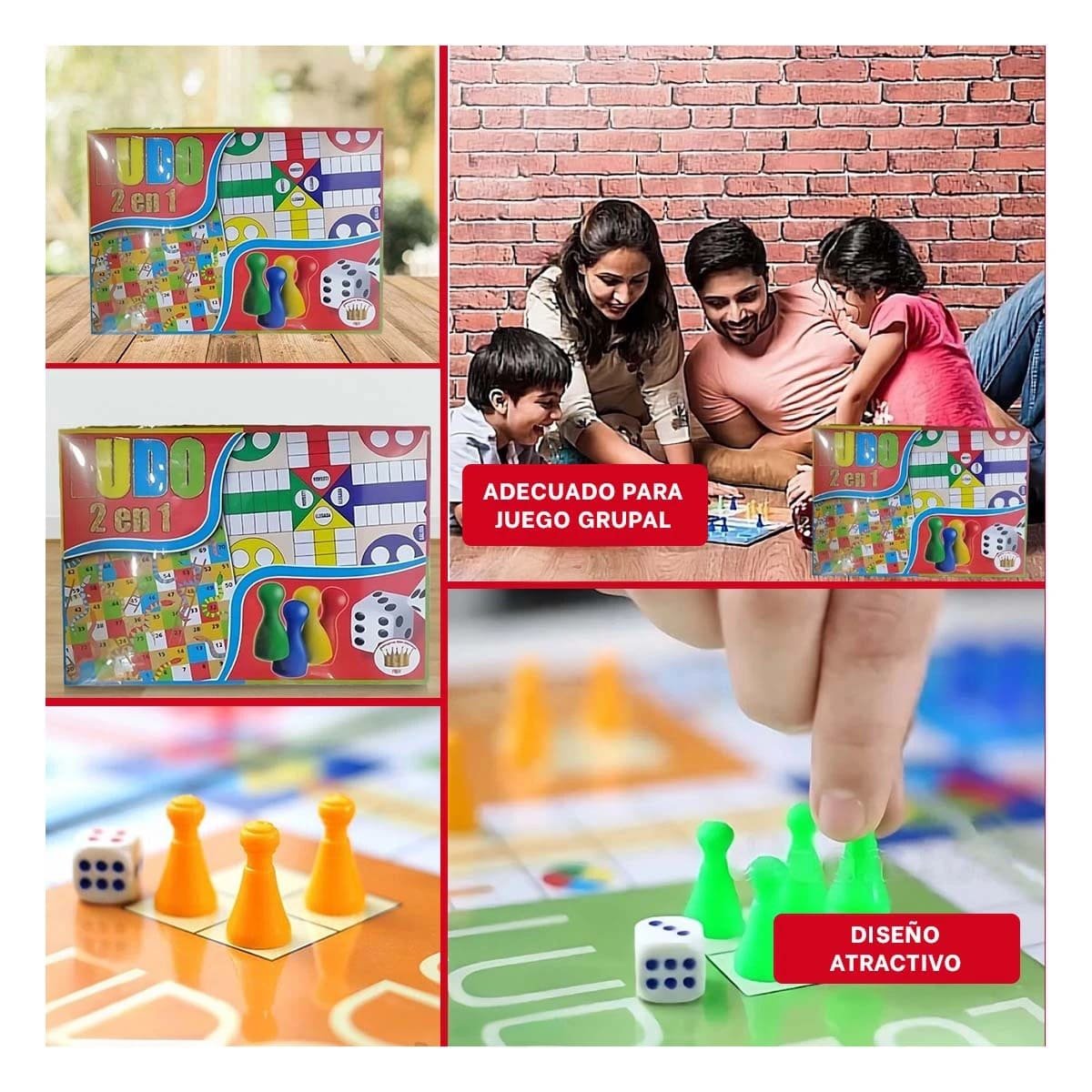 PACK4 OPCION DE MESA LUDO 2 EN 1 CLASICO PARA JUEGOS EN FAMILIA Y+REGALO STICKER - 2