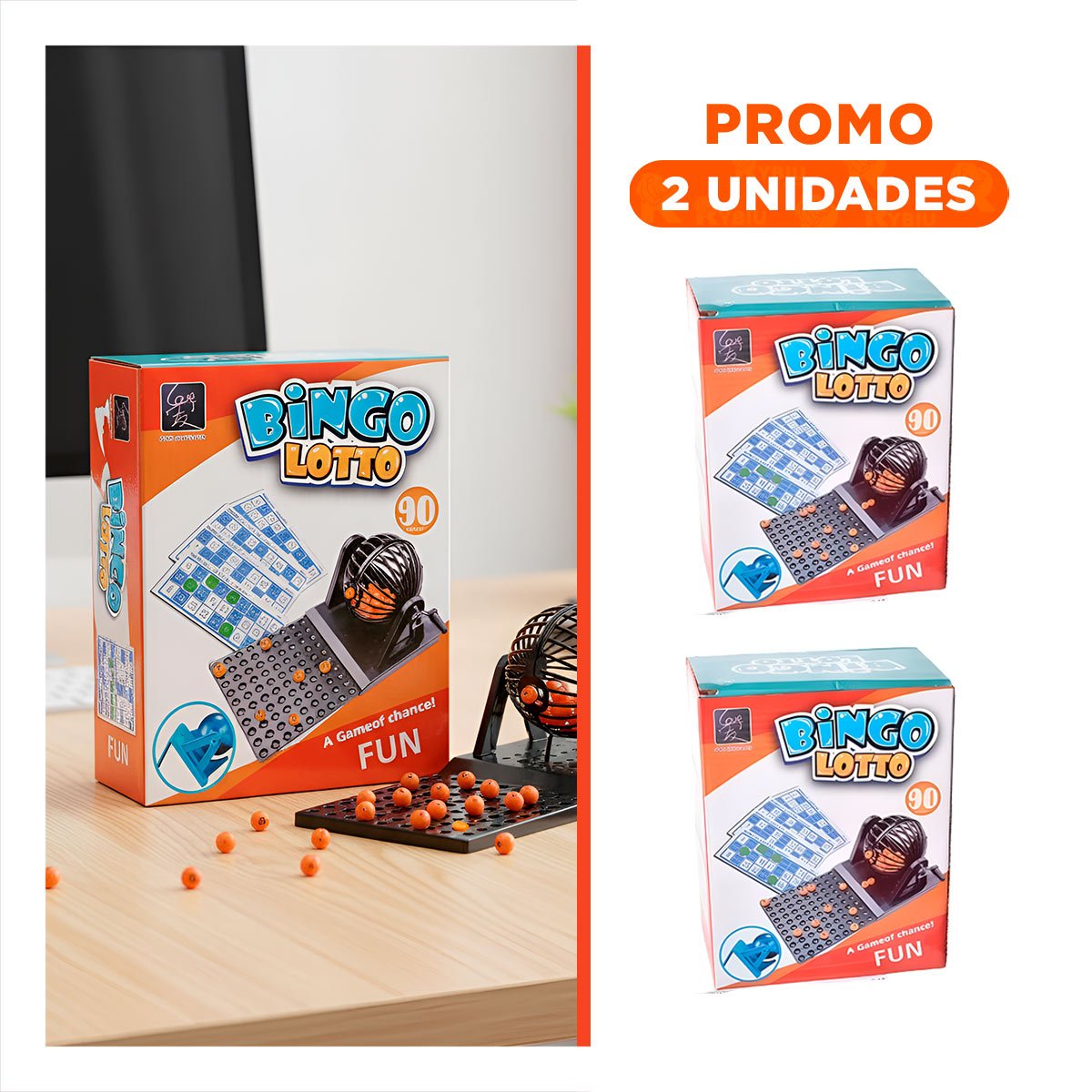 PACK2 SORTEO LOTTO MEDIANO EN EMPAQUE ROJO NEGRO PARA MESA DE JUEGOS - 1