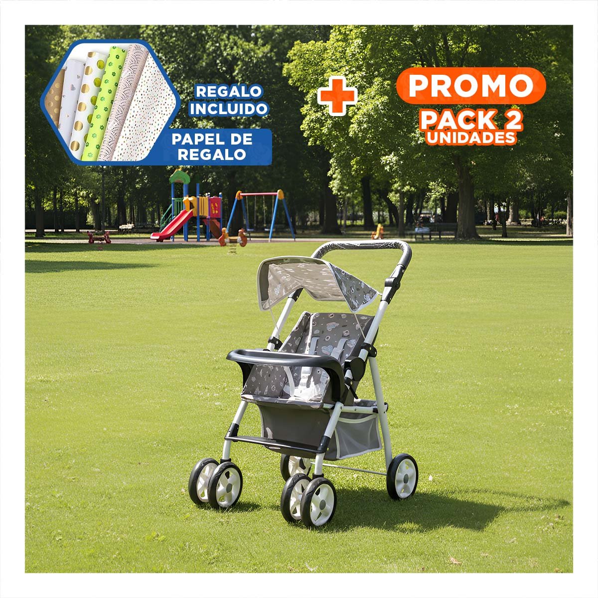 PACK2 JUGUETE INFANTIL CON APARIENCIA DECORATIVA Y ESTILO SUAVE 68CM NEGRO Y+PAPEL REGALO - 1