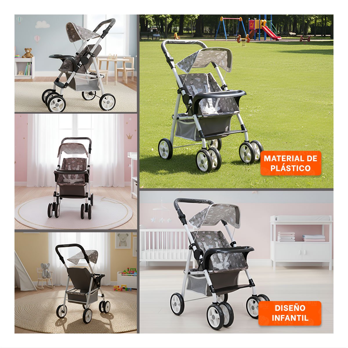 PACK2 JUGUETE INFANTIL CON APARIENCIA DECORATIVA Y ESTILO SUAVE 68CM NEGRO Y+PAPEL REGALO - 3