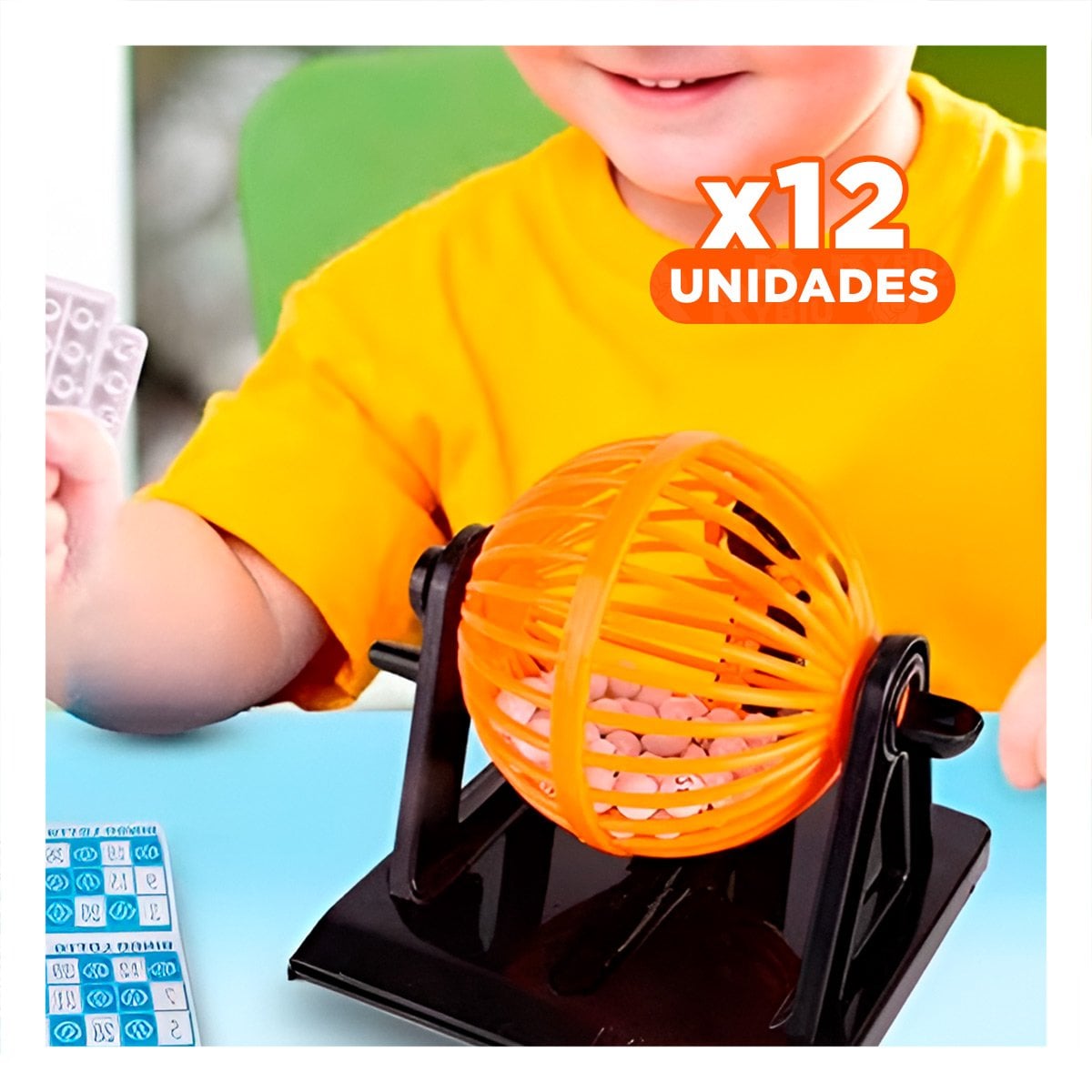 PACK12 DIVERSION BINGO LOTTO 90 NUMEROS CON 12 CARTAS ROJO PARA COMPARTIR EN FAMILIA - 1