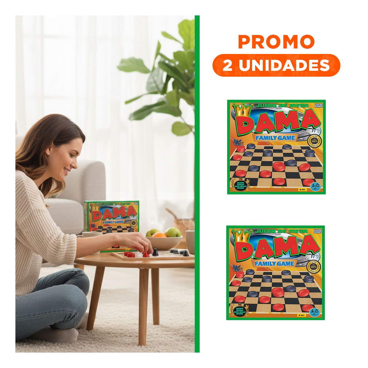 PACK2 PRODUCTO DE MESA DAMA PARA DIVERSION EN HOGAR - 1