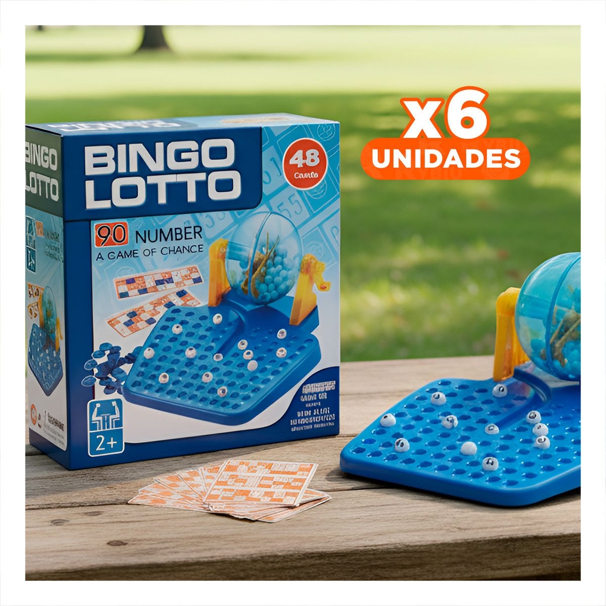 PACK6 SET DE MESA CON 90 NUMEROS Y 48 CARTAS COLOR CELESTE PARA CASA Y+REGALO STICKER - 1