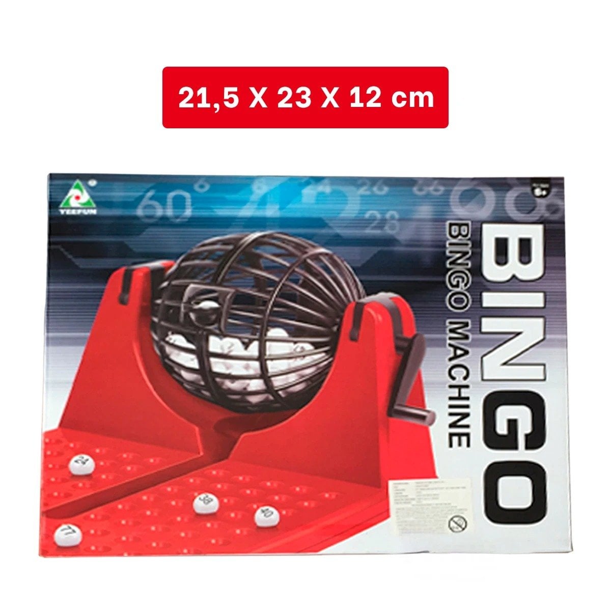 PACK2 KIT DE BINGO MACHINE ROJO PARA SORTEOS Y REUNIONES SOCIALES Y+REGALO STICKER - 4