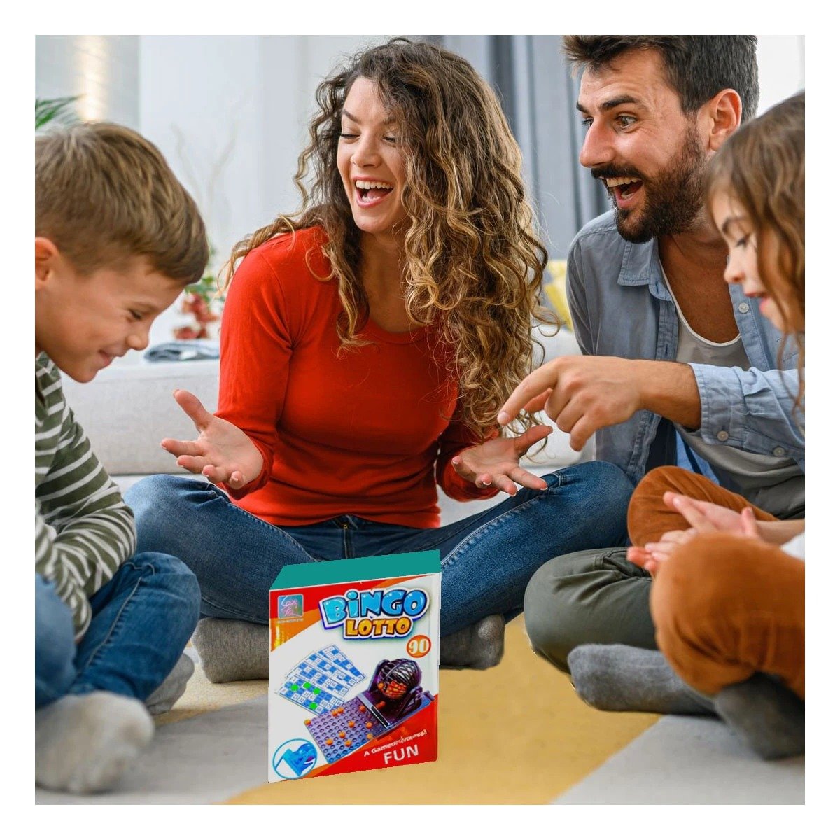 PACK6 ENTRETENIMIENTO LOTTO MEDIANO CON EMPAQUE ROJO NEGRO PARA CASA Y+PAPEL REGALO - 5