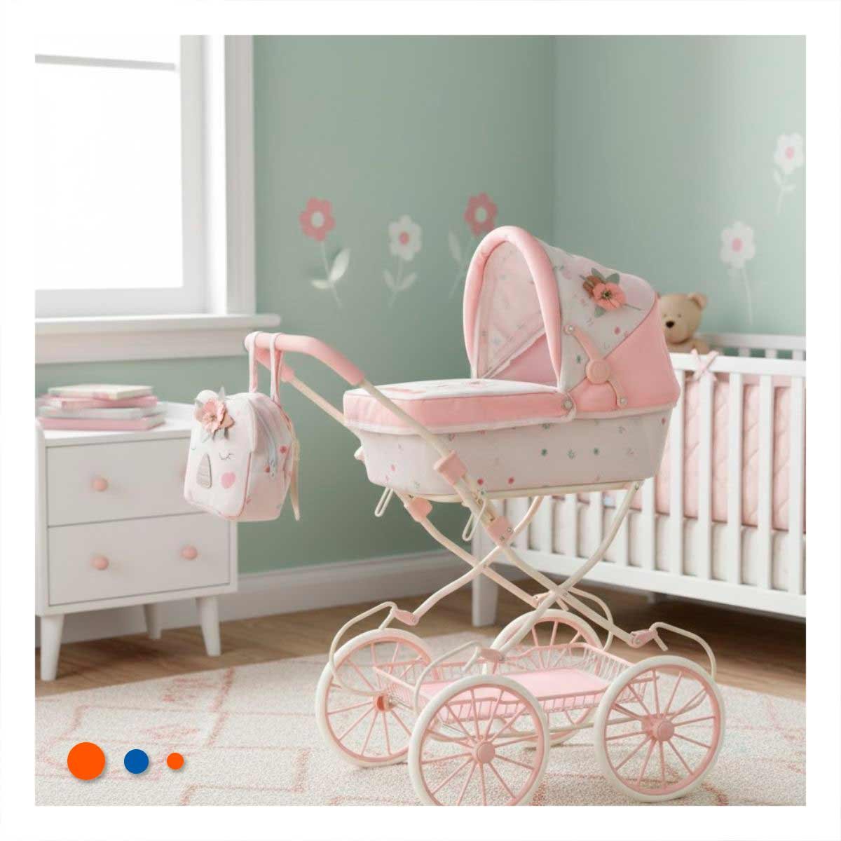 PACK2 ACCESORIO DE PASEO KOALA 42X80X80CM PLEGABLE PARA MUNECA - 3