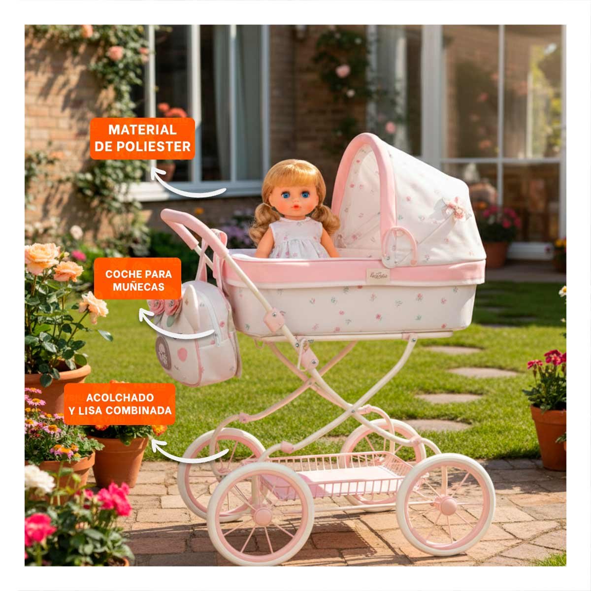PACK2 ACCESORIO DE PASEO KOALA 42X80X80CM PLEGABLE PARA MUNECA - 5