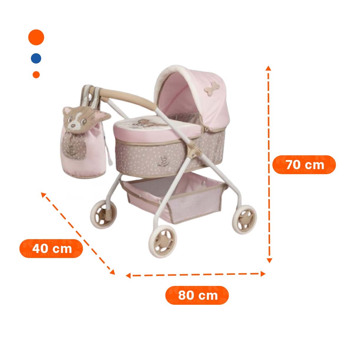 PACK2 TRANSPORTADOR INFANTIL DIDI 3 EN 1 40X80X70CM CON DISENO ADAPTABLE Y+PAPEL REGALO - 4