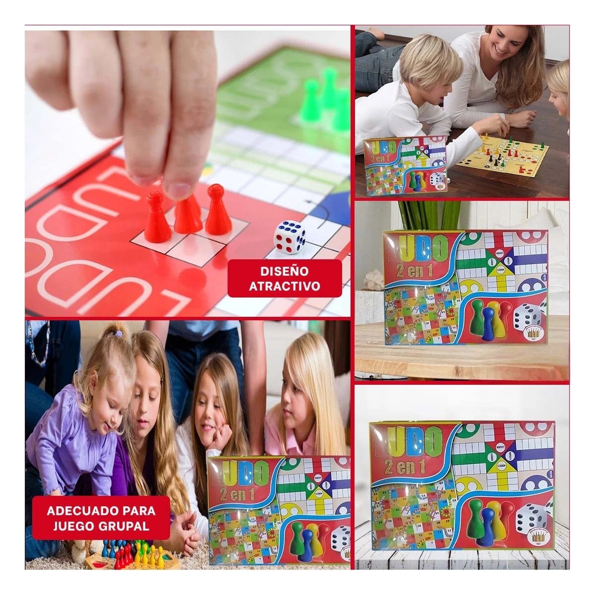 PACK2 PAQUETE DE MESA LUDO 2 EN 1 PARA JUEGOS TRADICIONALES Y+PAPEL REGALO - 3
