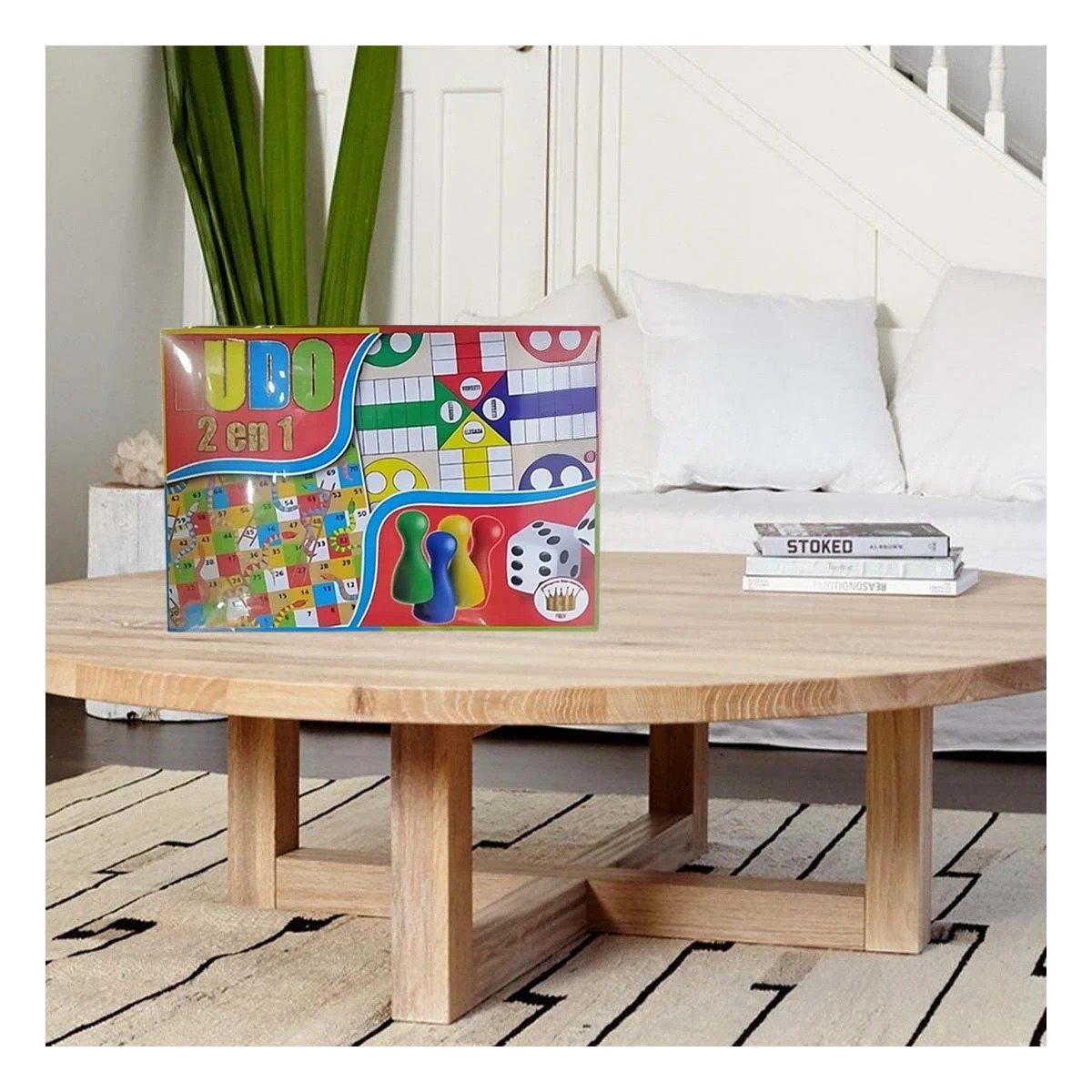 PACK2 PAQUETE DE MESA LUDO 2 EN 1 PARA JUEGOS TRADICIONALES Y+PAPEL REGALO - 5