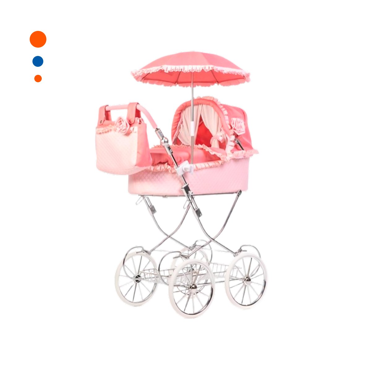PACK2 PORTADOR DE MUNECA MODELO CLASICO ROSADO 78X41.5X95CM INFANTIL Y+REGALO STICKER - 2