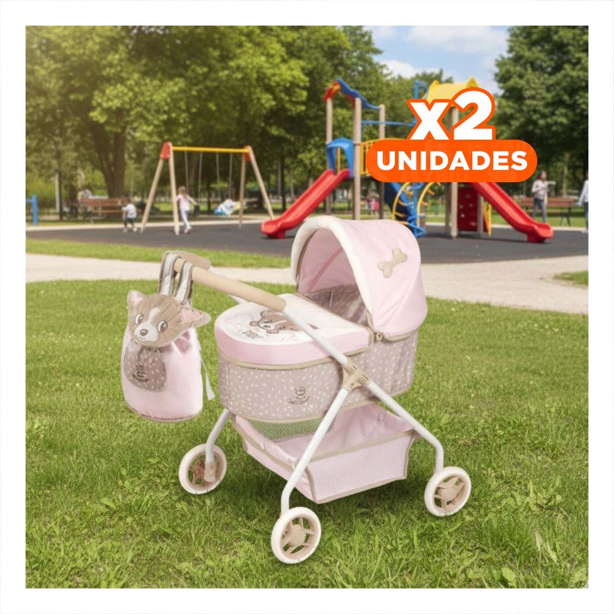 PACK2 TRANSPORTADOR TIPO PASEO DIDI 3 EN 1 40X80X70CM PARA JUEGO CONSTANTE Y+REGALO STICKER - 1