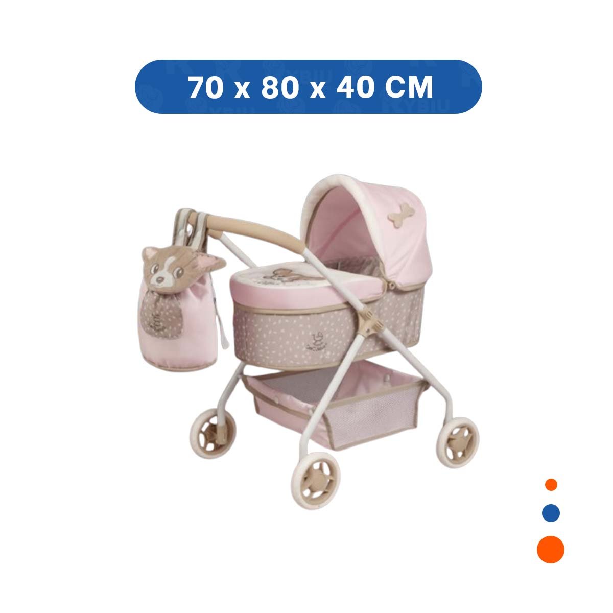 PACK2 TRANSPORTADOR TIPO PASEO DIDI 3 EN 1 40X80X70CM PARA JUEGO CONSTANTE Y+REGALO STICKER - 4