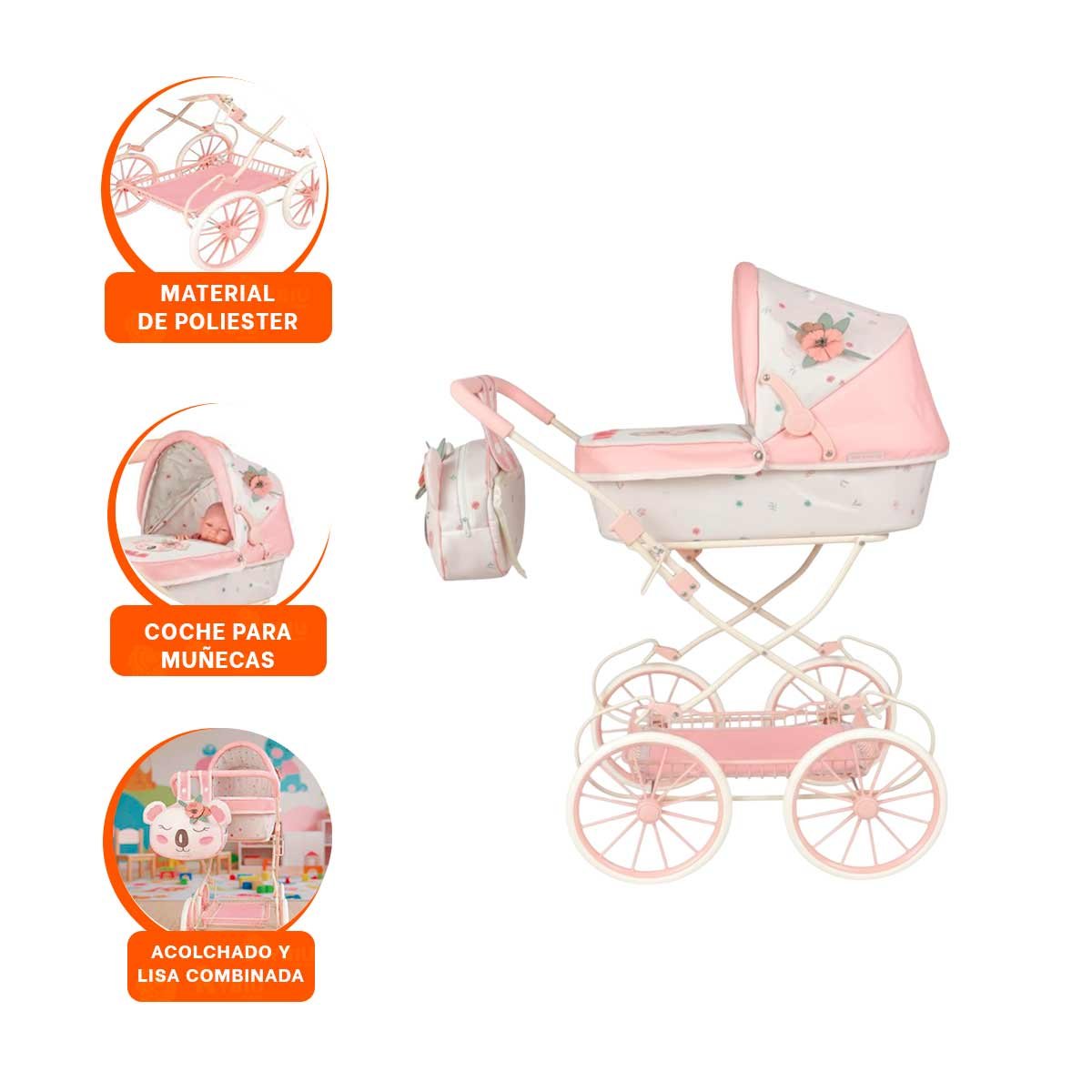 PASEADOR KOALA INFANTIL PLEGABLE 42X80X80CM CON DISENO SUAVE Y+LIGAS REGALO - 3