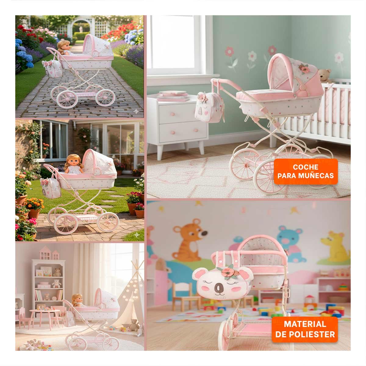 PASEADOR KOALA INFANTIL PLEGABLE 42X80X80CM CON DISENO SUAVE Y+LIGAS REGALO - 5