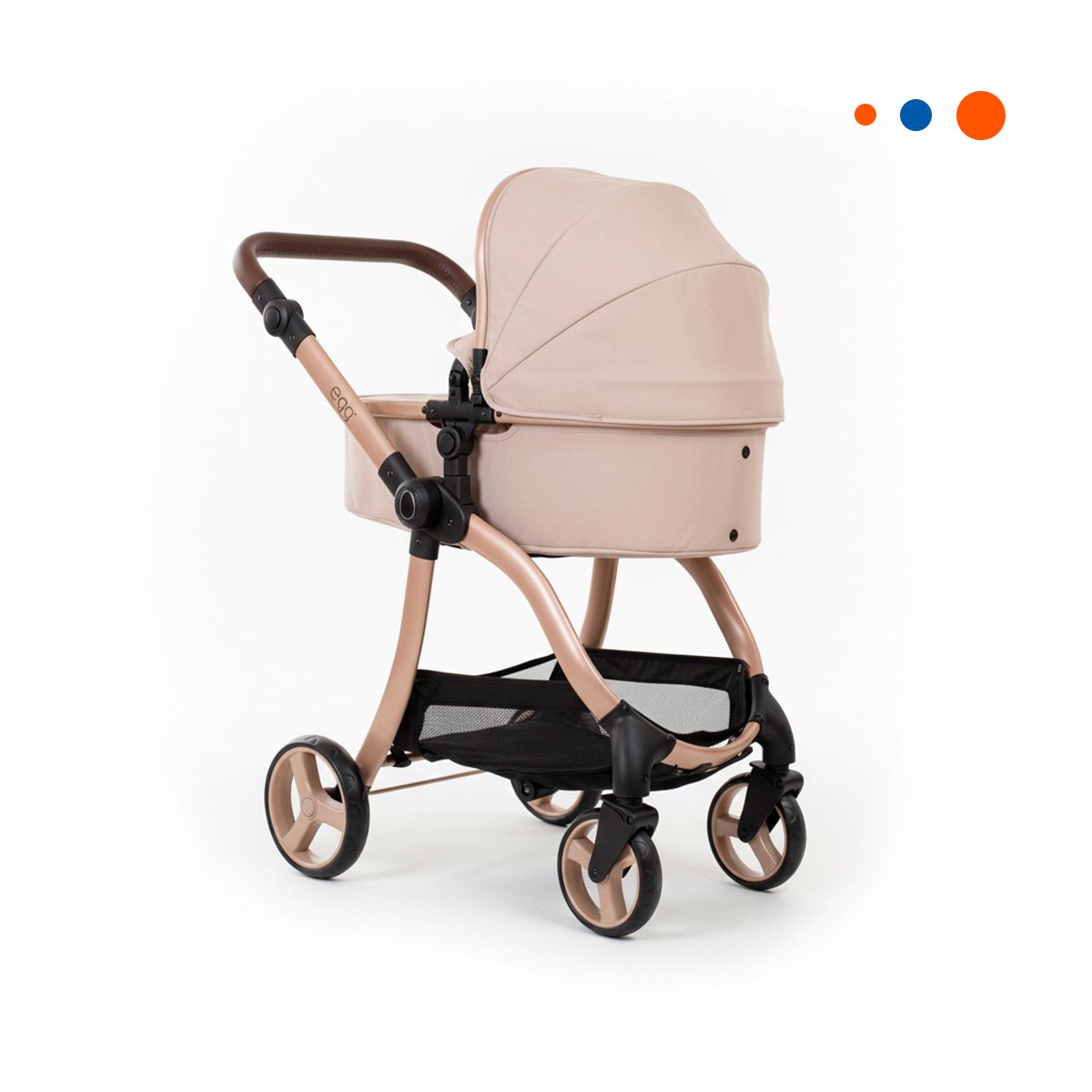 CARRO DE PASEO PARA MUNECA CAPAZO BEIGE 79X48X84CM CLASICO INFANTIL Y+REGALO STICKER - 3