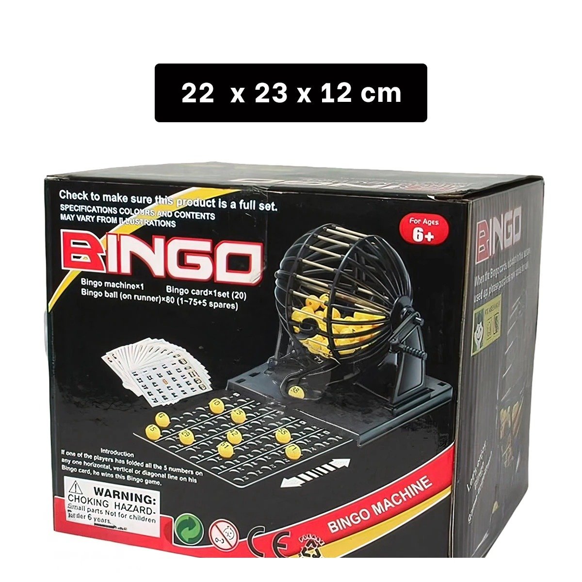 PACK4 KIT FAMILIAR BINGO MEDIANO CON CENTRO DE METAL NEGRO PARA CASA - 4