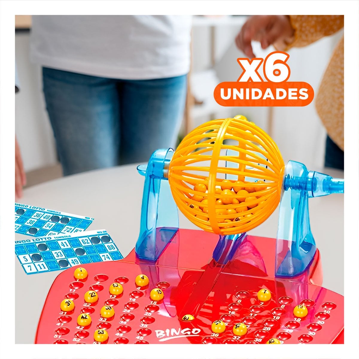 PACK6 DIVERSION CLASICA BINGO FAMILIAR 90 NUMEROS CON CARTAS Y+REGALO STICKER - 1