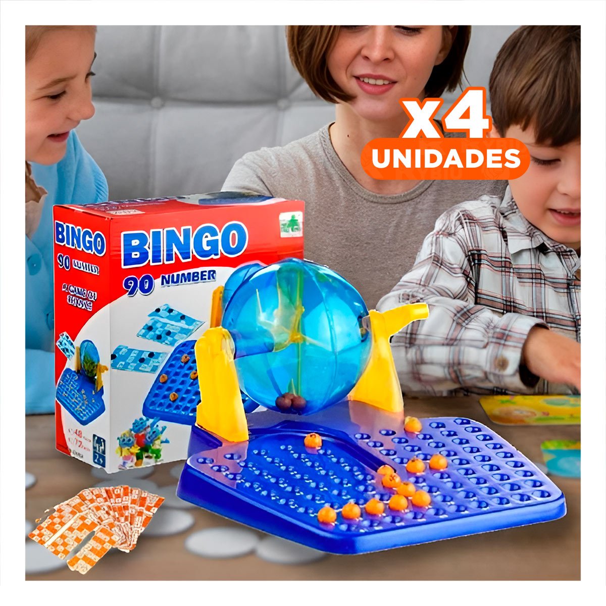 PACK4 ACTIVIDAD DE MESA CON 90 NUMEROS Y 48 CARTAS COLOR CELESTE - 1