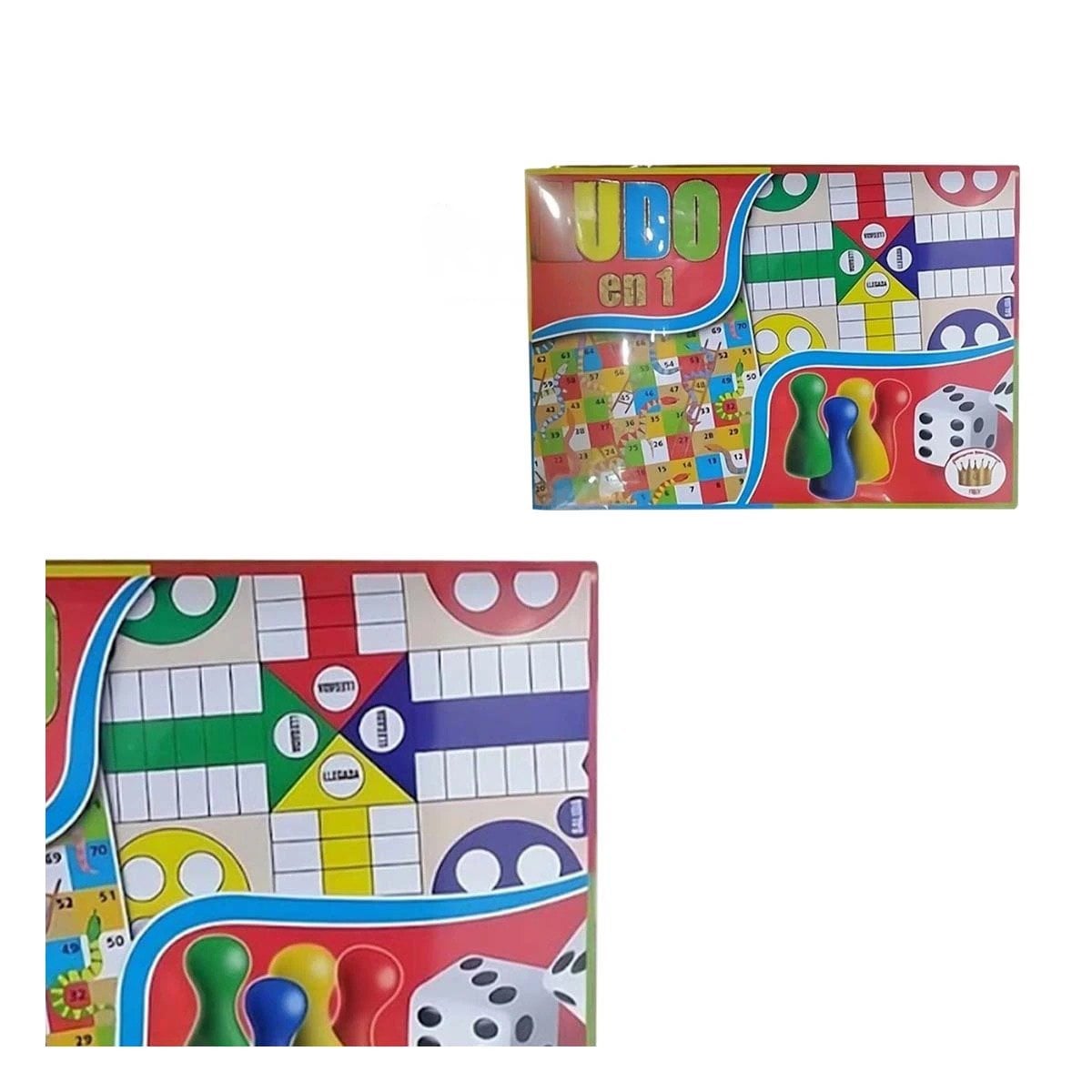 PACK6 JUEGO DE MESA LUDO 2 EN 1 CLASICO FAMILIAR PARA NINOS Y ADULTOS EN CASA Y+REGALO STICKER - 2