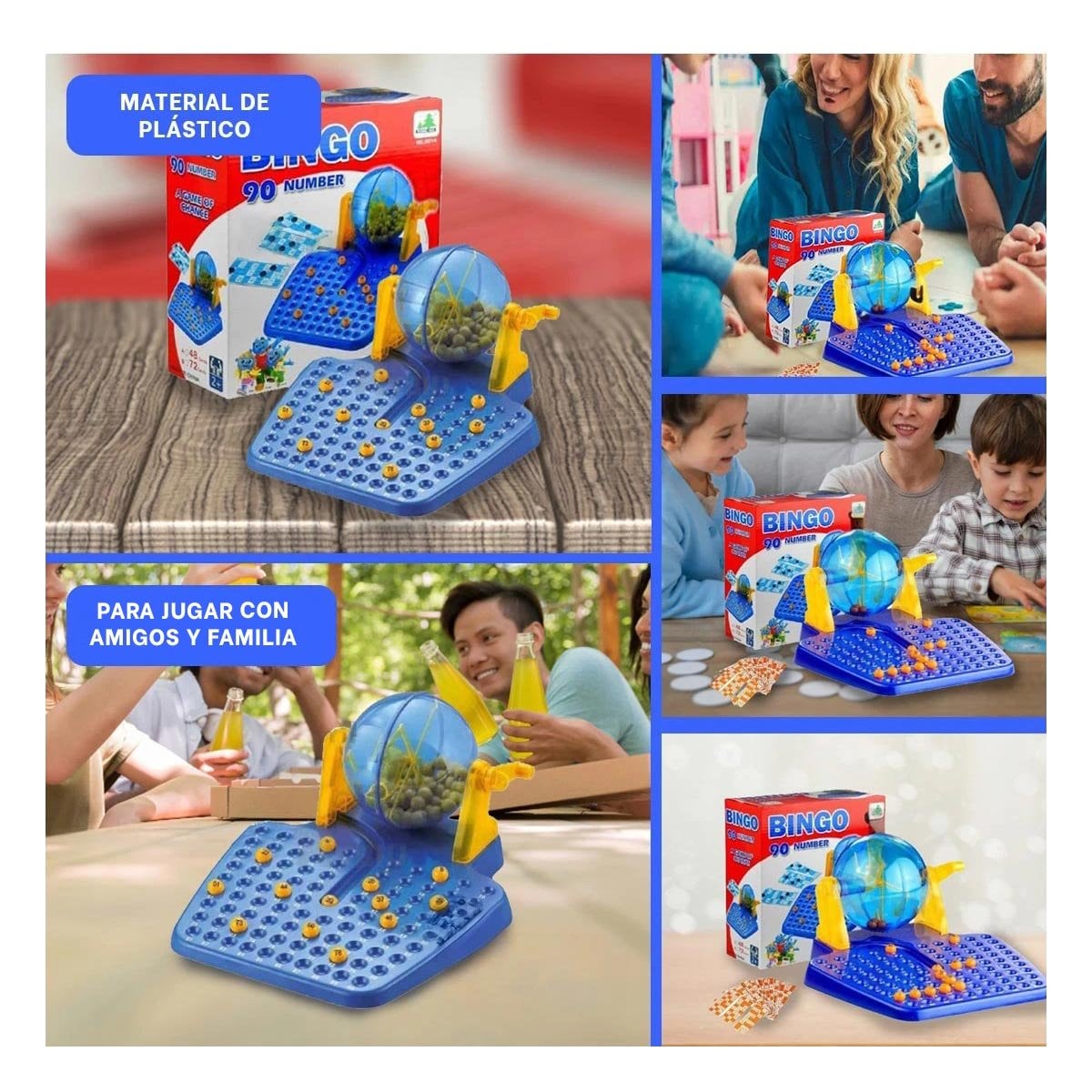 PACK12 PROPUESTA DE MESA CON 90 NUMEROS Y 48 CARTAS CELESTE EN CAJA ROJA Y+PAPEL REGALO - 2