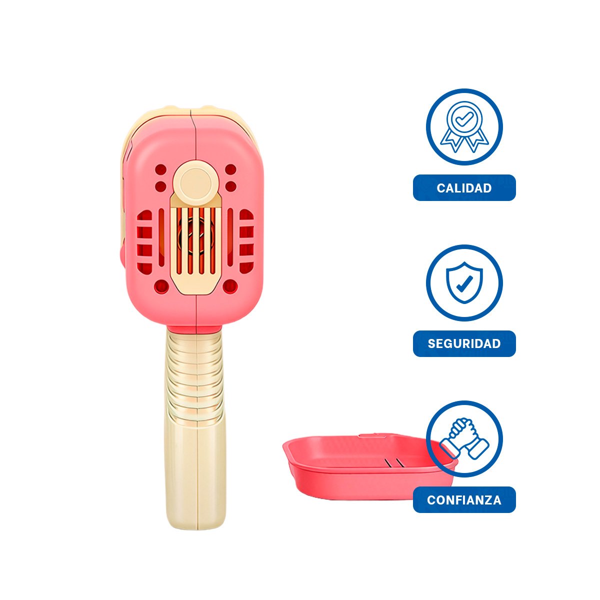 EMISOR INFANTIL DE BURBUJAS COHETE ROSADO PARA JUEGOS AL AIRE LIBRE Y+LIGAS REGALO - 3