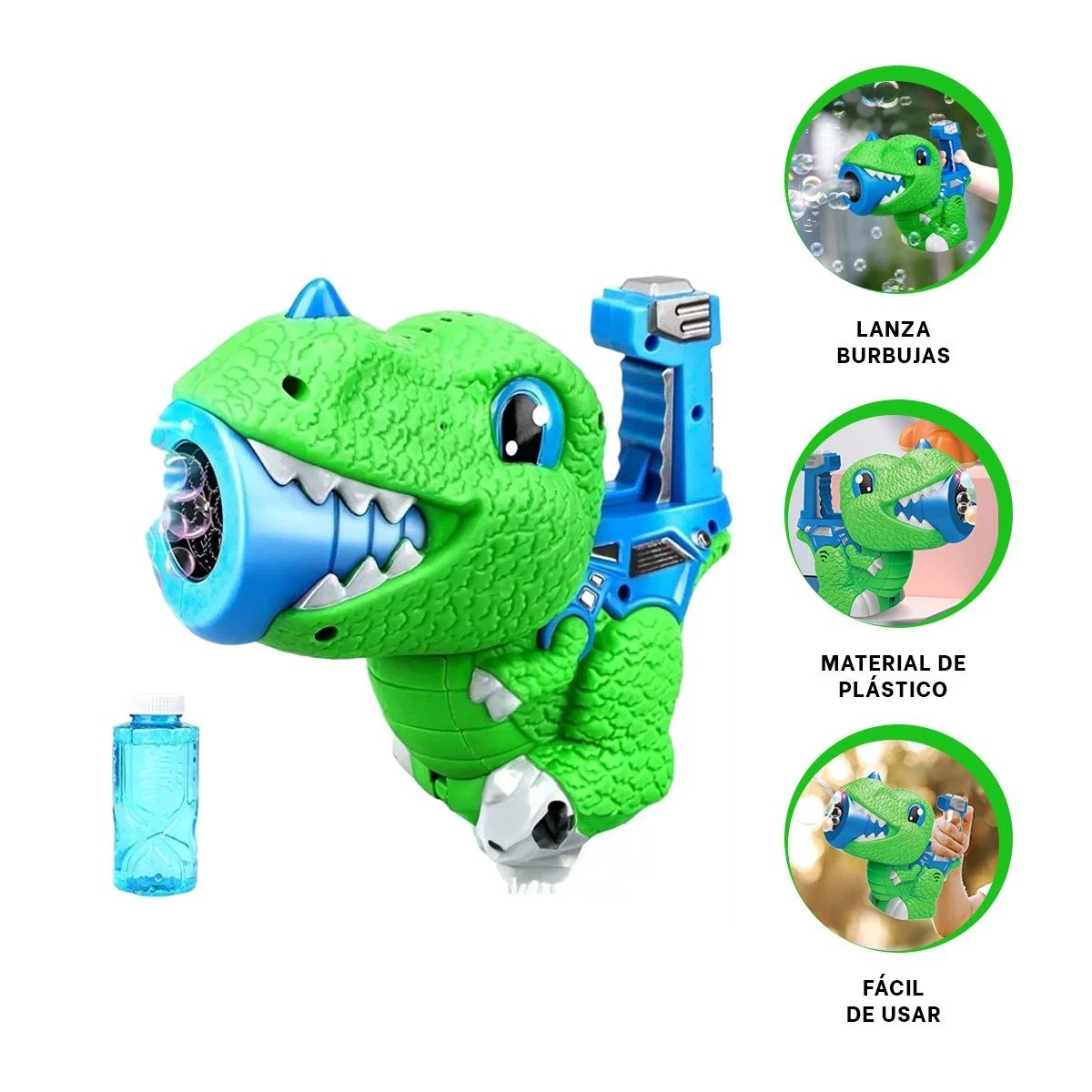 JUGUETE DE BURBUJAS CON FORMA DE DINOSAURIO CHICO PARA DIVERSION INFANTIL - 3