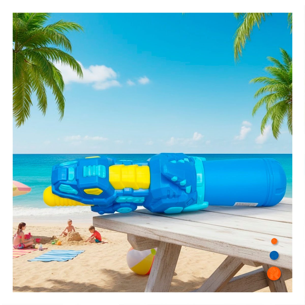LANZADOR DE AGUA AZUL CON FORMA DE DINOSAURIO PARA JUEGOS DE VERANO Y+LIGAS REGALO - 1