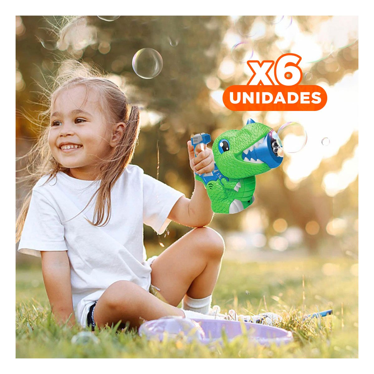 PACK6 MODULO DE BURBUJAS CON DINOSAURIO CHICO PARA DIVERSION CONTINUA Y+REGALO STICKER - 1
