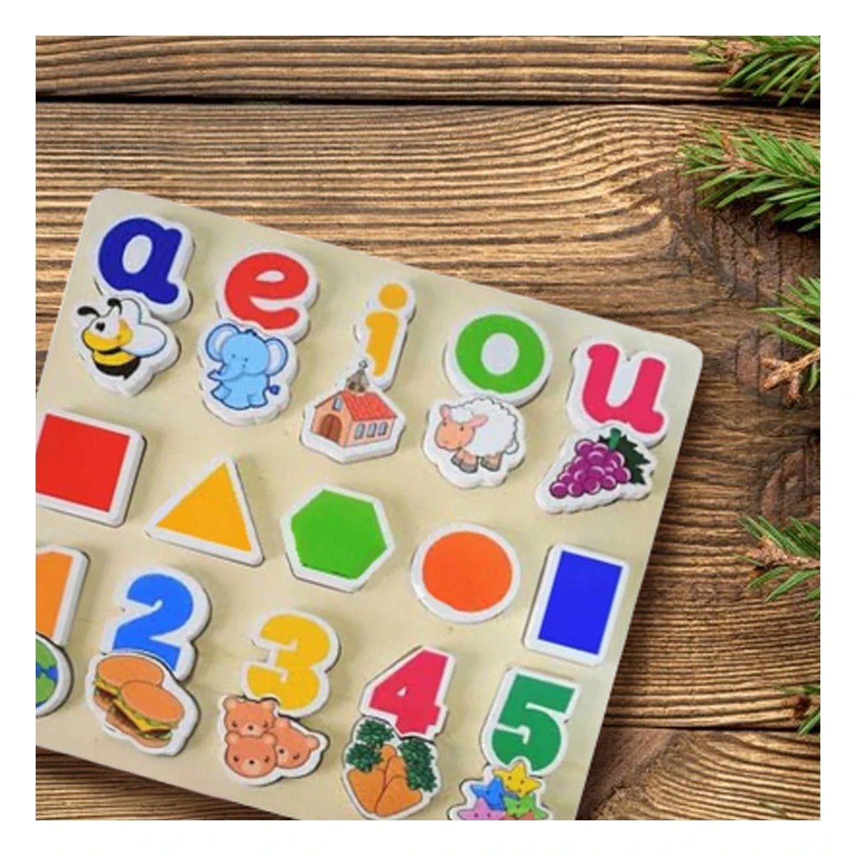 PACK12 TABLERO INTERACTIVO INFANTIL CON FIGURAS GEOMETRICAS Y 25 PIEZAS Y+PAPEL REGALO - 5