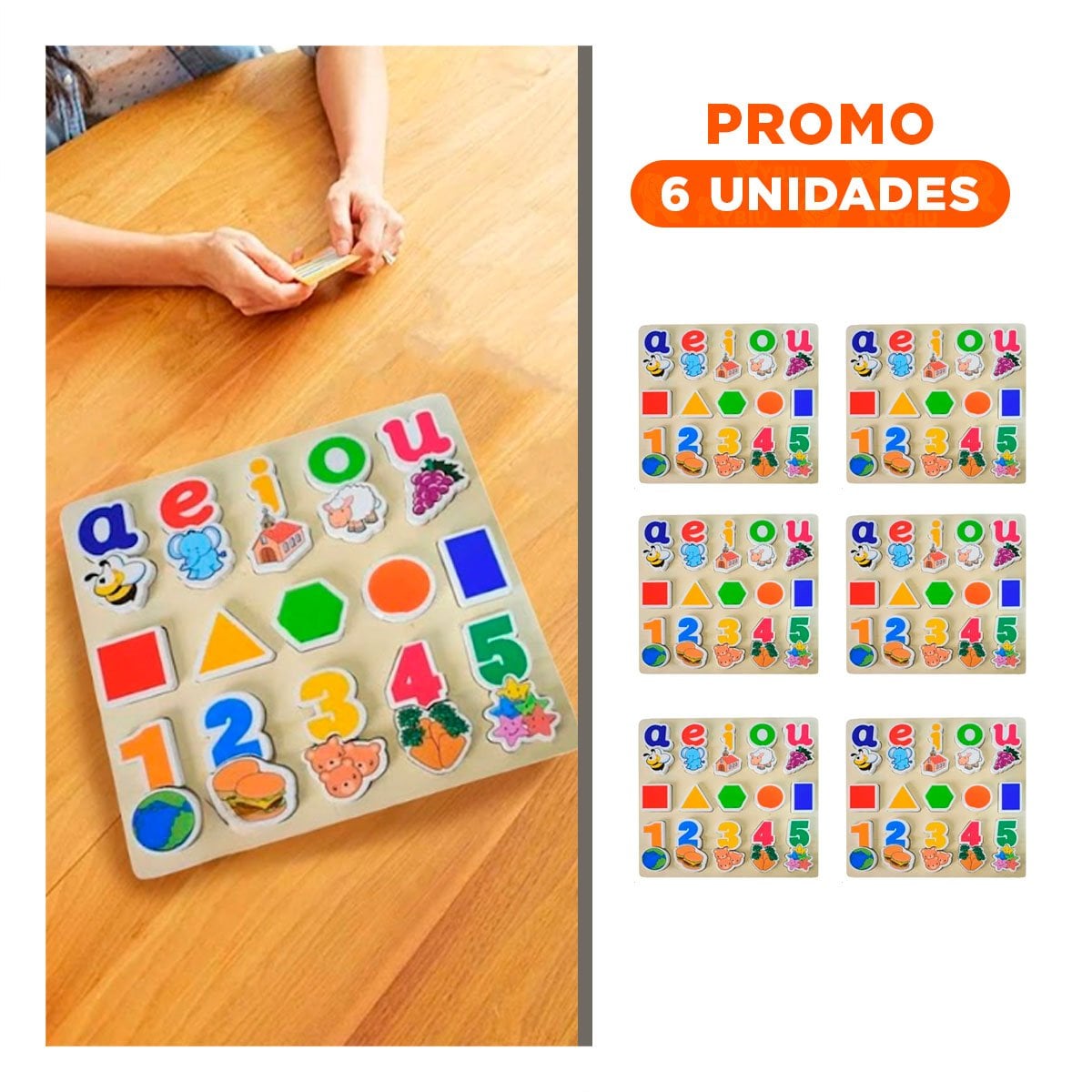 PACK6 JUEGO INTERACTIVO INFANTIL CON FIGURAS GEOMETRICAS Y 25 PIEZAS - 1