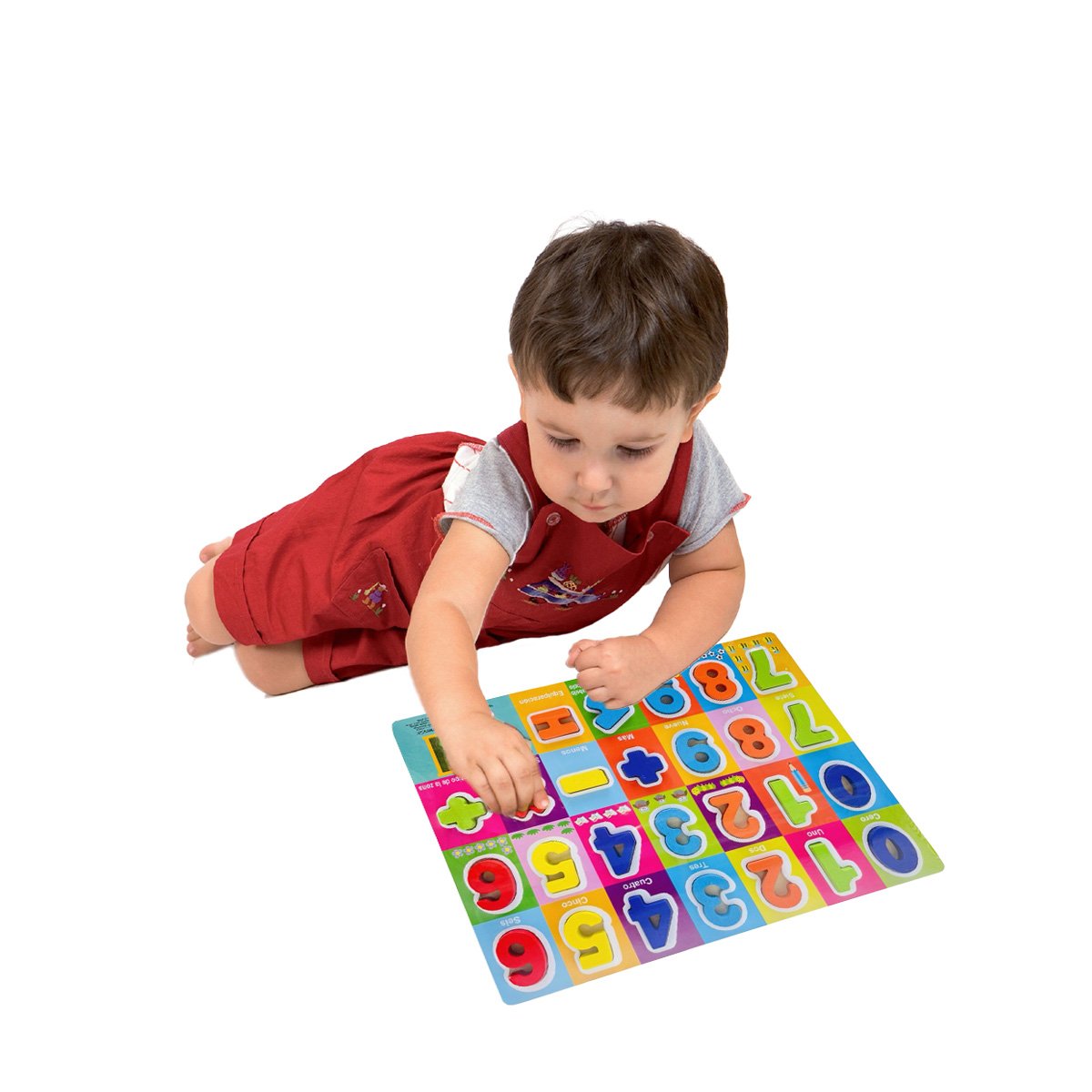 TABLERO NUMEROS Y SIGNOS MULTICOLOR CON FONDO CUADROS PARA NINOS Y+REGALO STICKER - 3