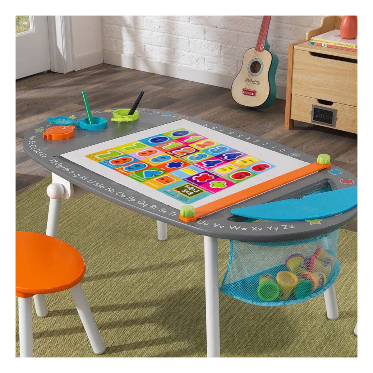 TABLERO NUMEROS Y SIGNOS MULTICOLOR CON FONDO CUADROS DIDACTICO Y+PAPEL REGALO - 5