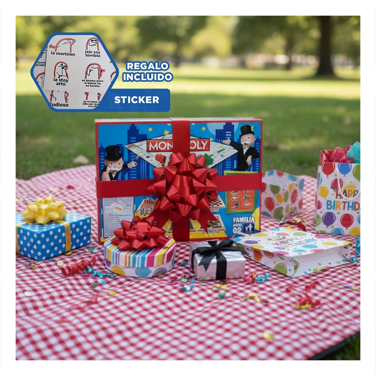 CLASICA DE MESA MULTICOLOR PARA CASA CON JUEGO TRADICIONAL Y+REGALO STICKER - 1