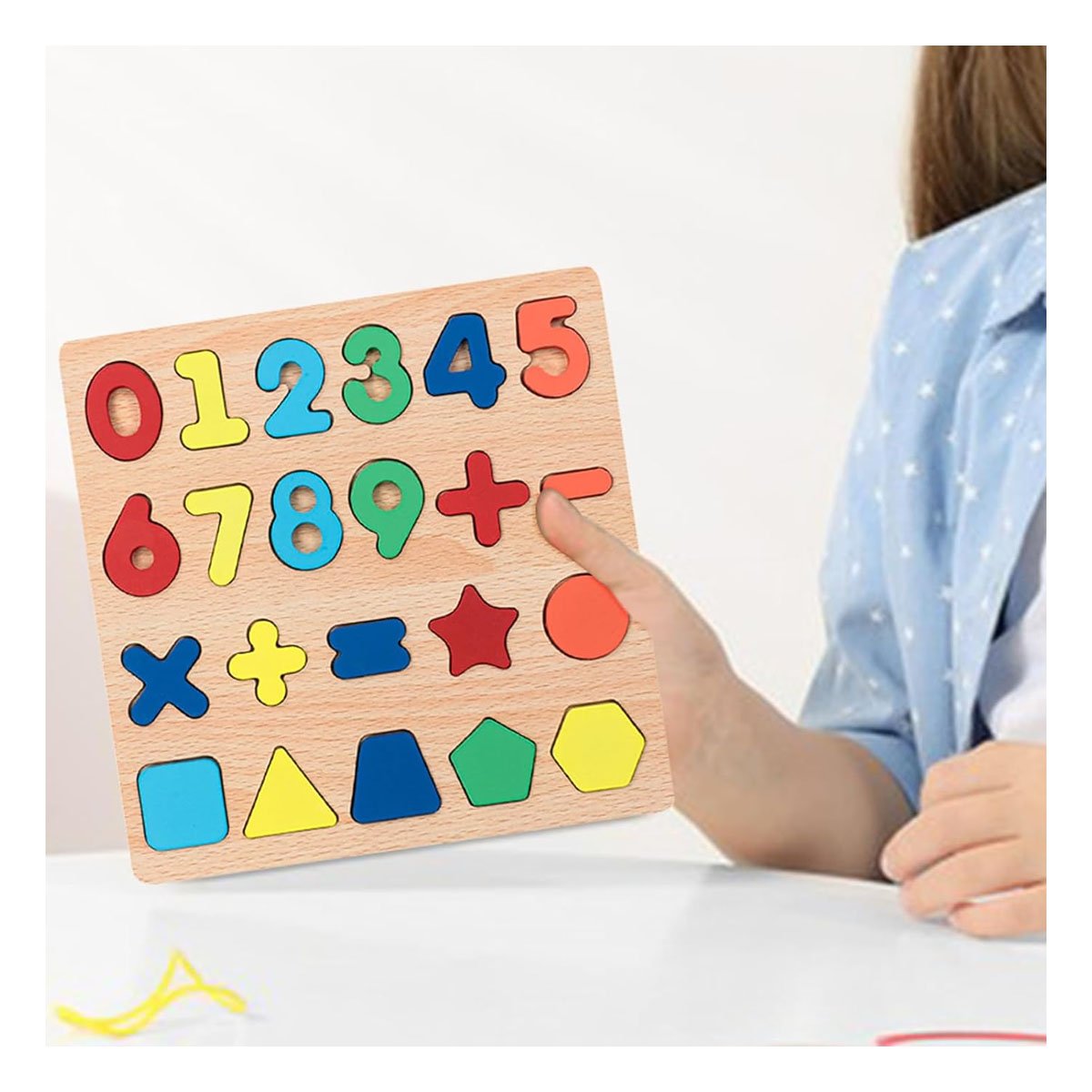 PACK4 DIDACTICO ESCOLAR MULTICOLOR CON FONDO MADERA PARA JUEGO EDUCATIVO Y+REGALO STICKER - 5