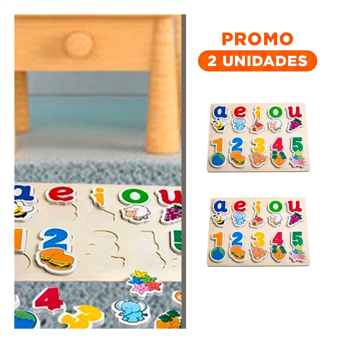 PACK2 MATERIAL DIDACTICO DE ROMPECABEZAS CON FIGURAS Y COLORES - 1