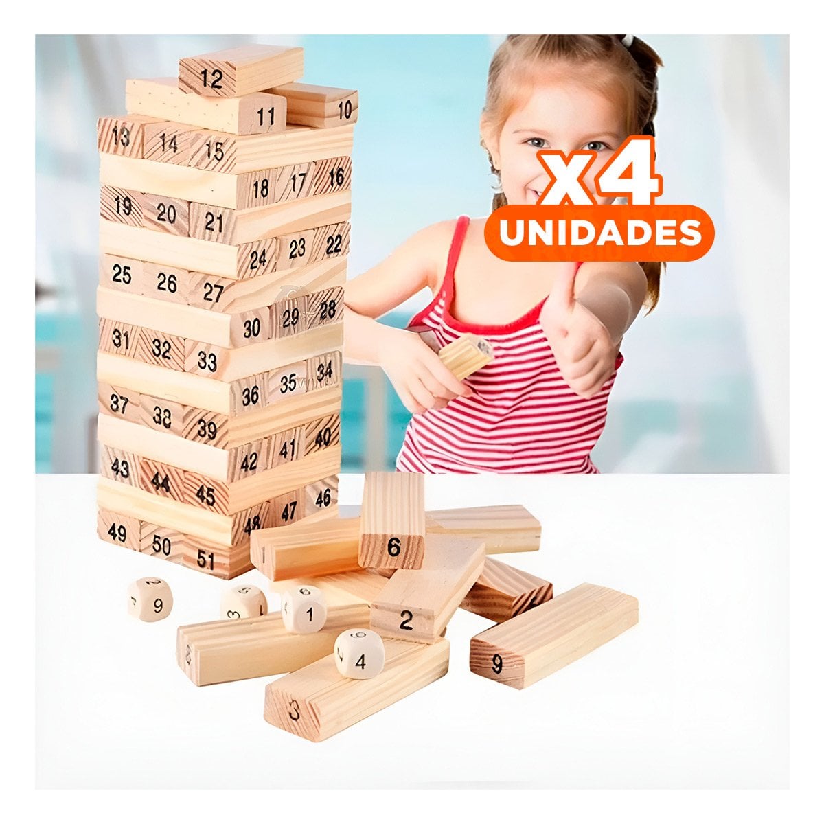 PACK4 JUEGO DE MESA DE MADERA PARA DIVERSION EN CASA - 1