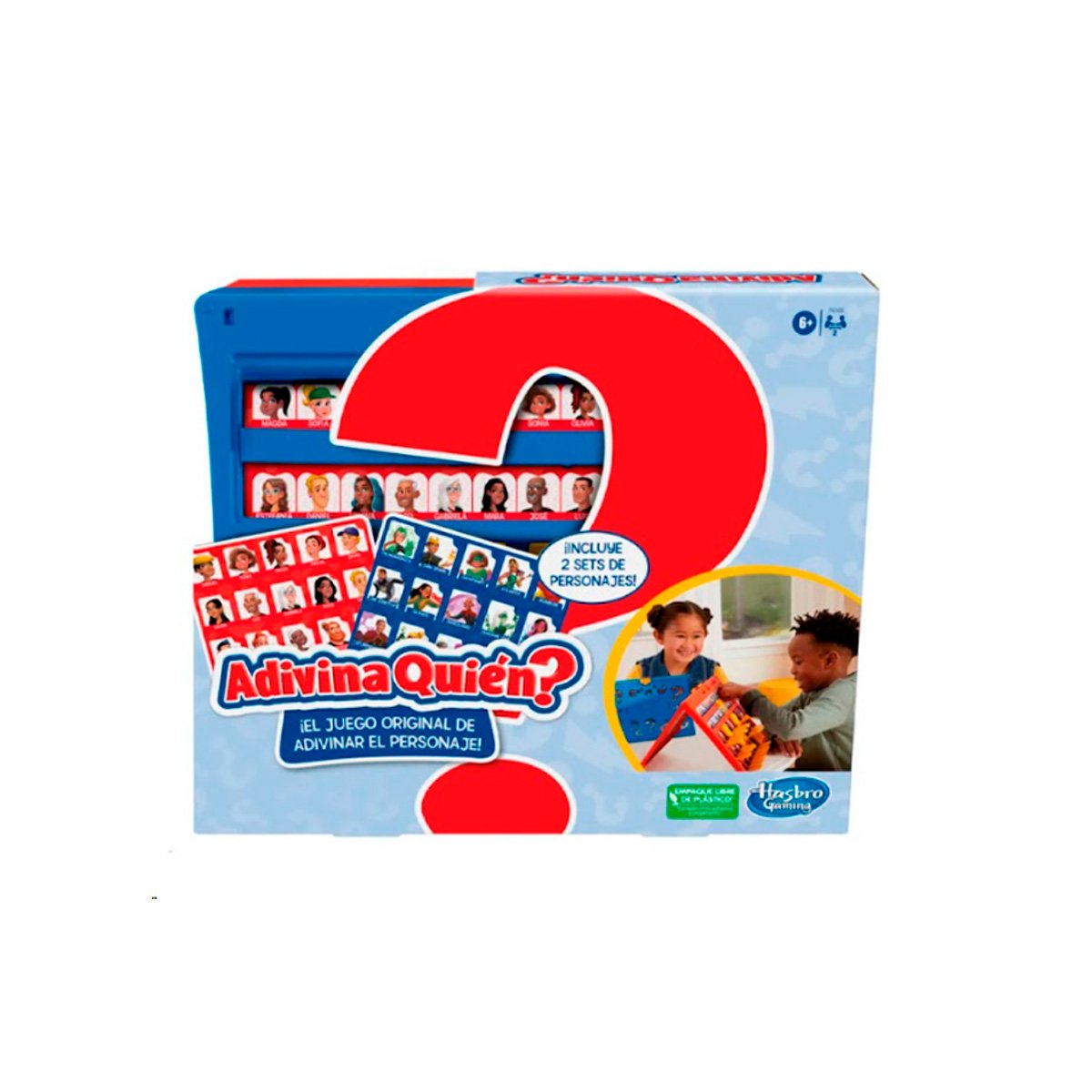 PACK2 ENTRETENIMIENTO DE MESA ADIVINA QUIEN PERSONAJES ROJO Y AZUL PARA OCIO Y+REGALO STICKER - 2