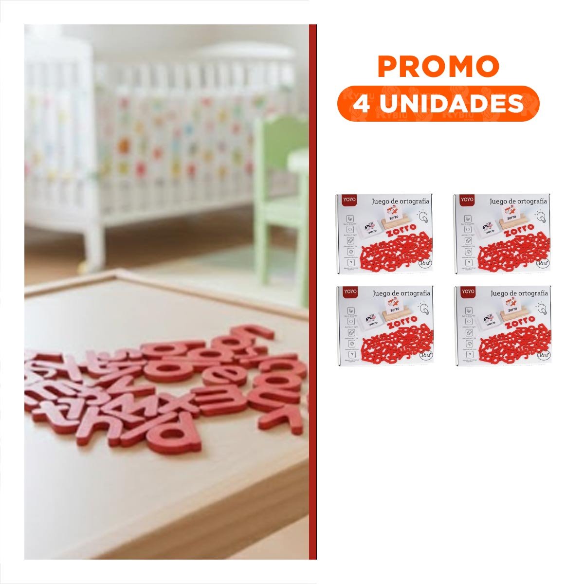 PACK4 SISTEMA ESCOLAR DE ORTOGRAFIA ROJO PARA REFUERZO DIARIO Y+REGALO STICKER - 1