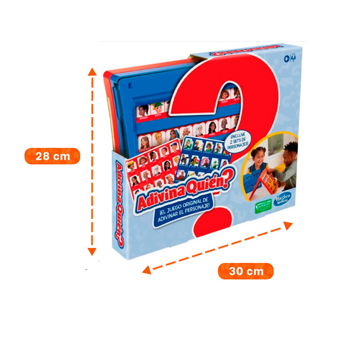 PACK2 ENTRETENIMIENTO DE MESA ADIVINA QUIEN PERSONAJES ROJO Y AZUL Y+PAPEL REGALO - 4