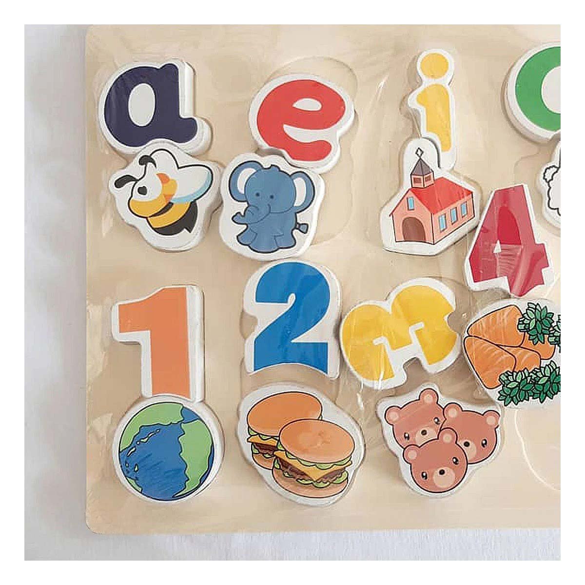PACK4 ROMPECABEZAS CREATIVO CON VOCALES, NUMEROS Y FIGURAS Y+REGALO STICKER - 3